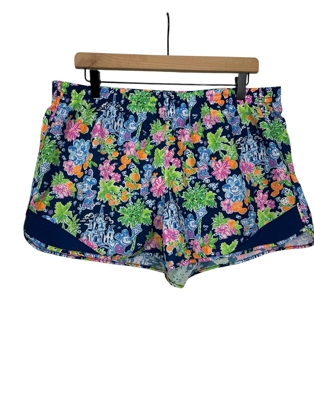 Lilly Pulitzer Disney Mickey Minnie Shorts Athletic Swim Blue Size XL - Picture 3 of 8
